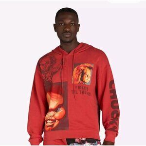 Chucky Child's Play Men's Pullover Hoodie Sweatshirt with Chucky Graphics Size M